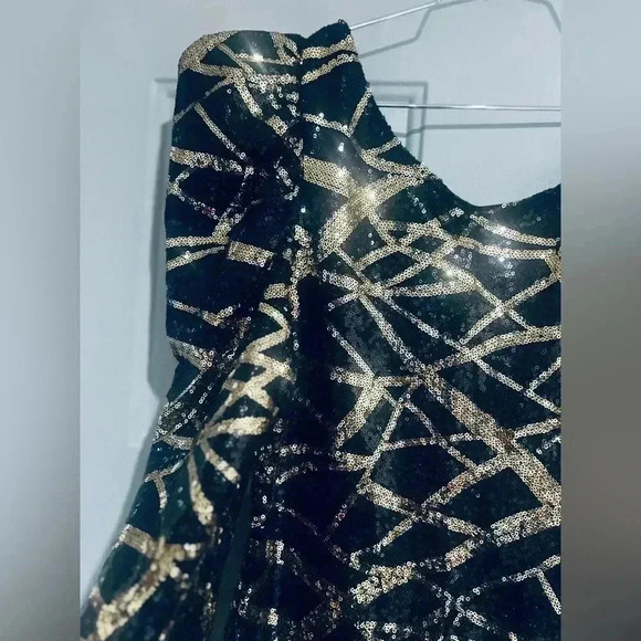 Black and gold sequin dress by Arden B. NWT SIZE XL - Picture 13 of 14